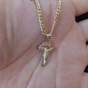 Cruz chica oro laminado