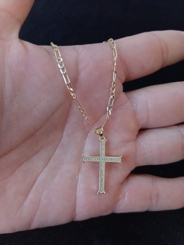 Dijes cruz oro laminado