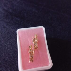 Arete poste mariposa oro laminado
