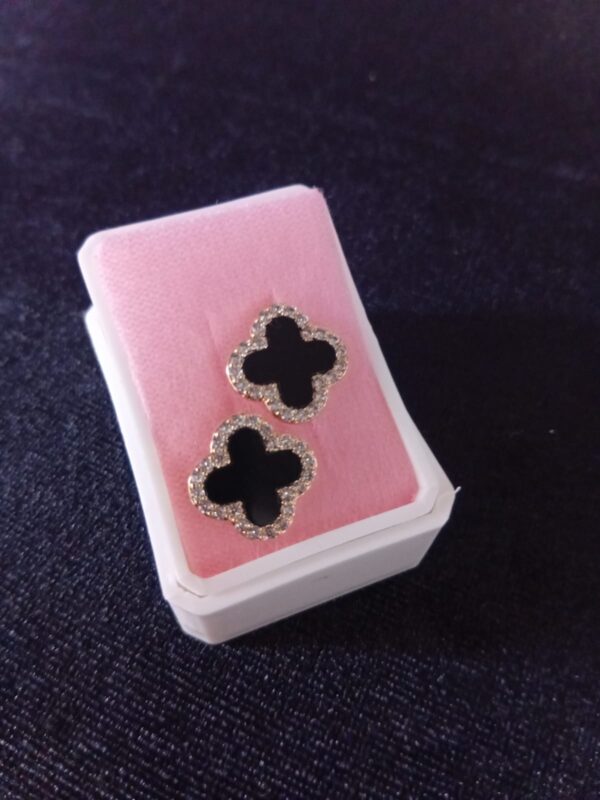 Arete poste mariposa oro laminado