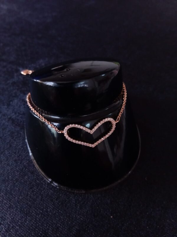Pulsera delgada de zirconia oro laminado