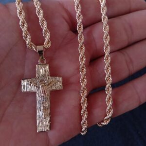 Cruz grande oro laminado