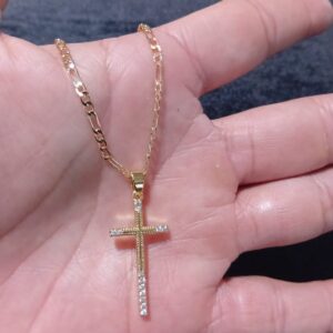 Cruz chica oro laminado