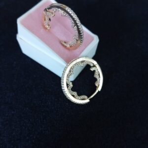 Arracada zirconia oro laminado