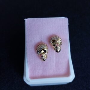 Arete poste mariposa oro laminado