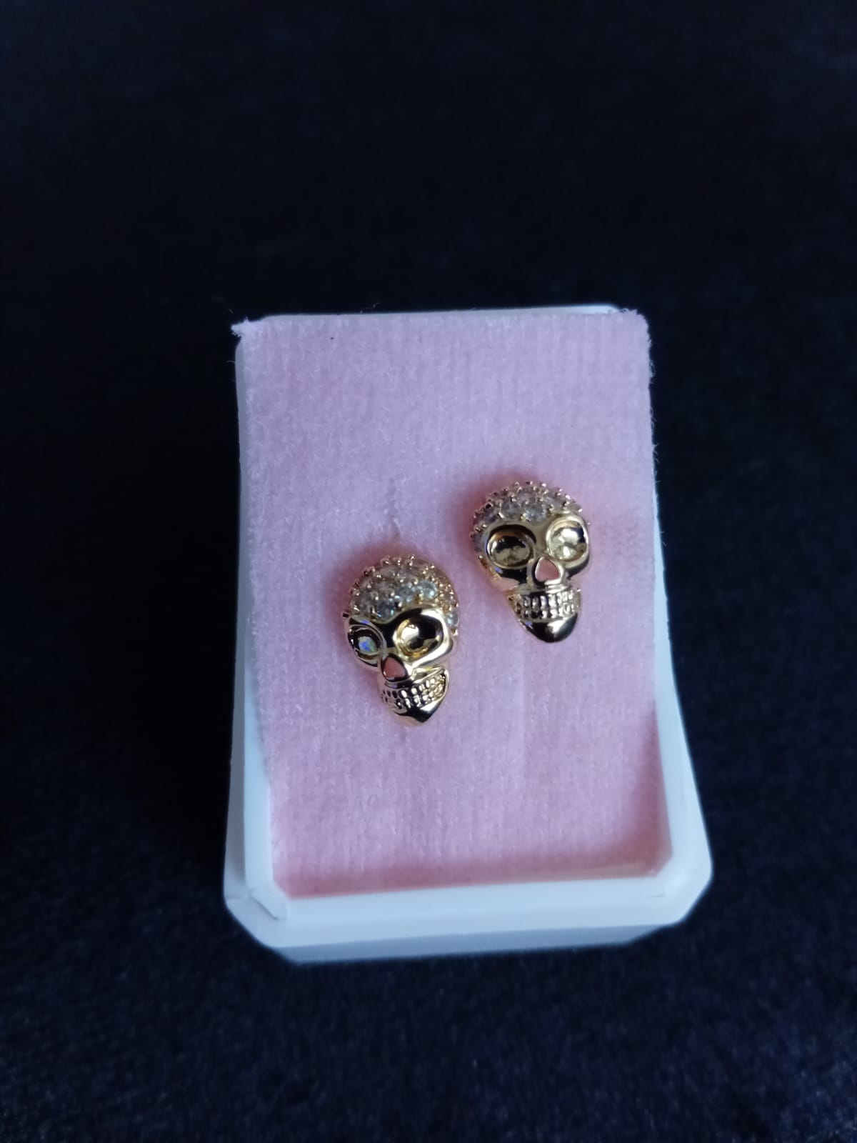 Arete poste mariposa oro laminado