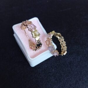 Arracada zirconia oro laminado