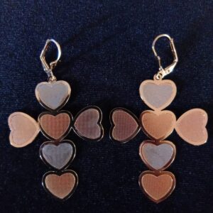 Arete largo oro laminado