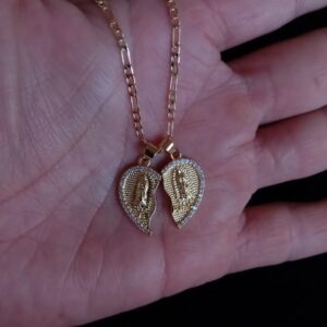 Medalla zirconia oro laminado