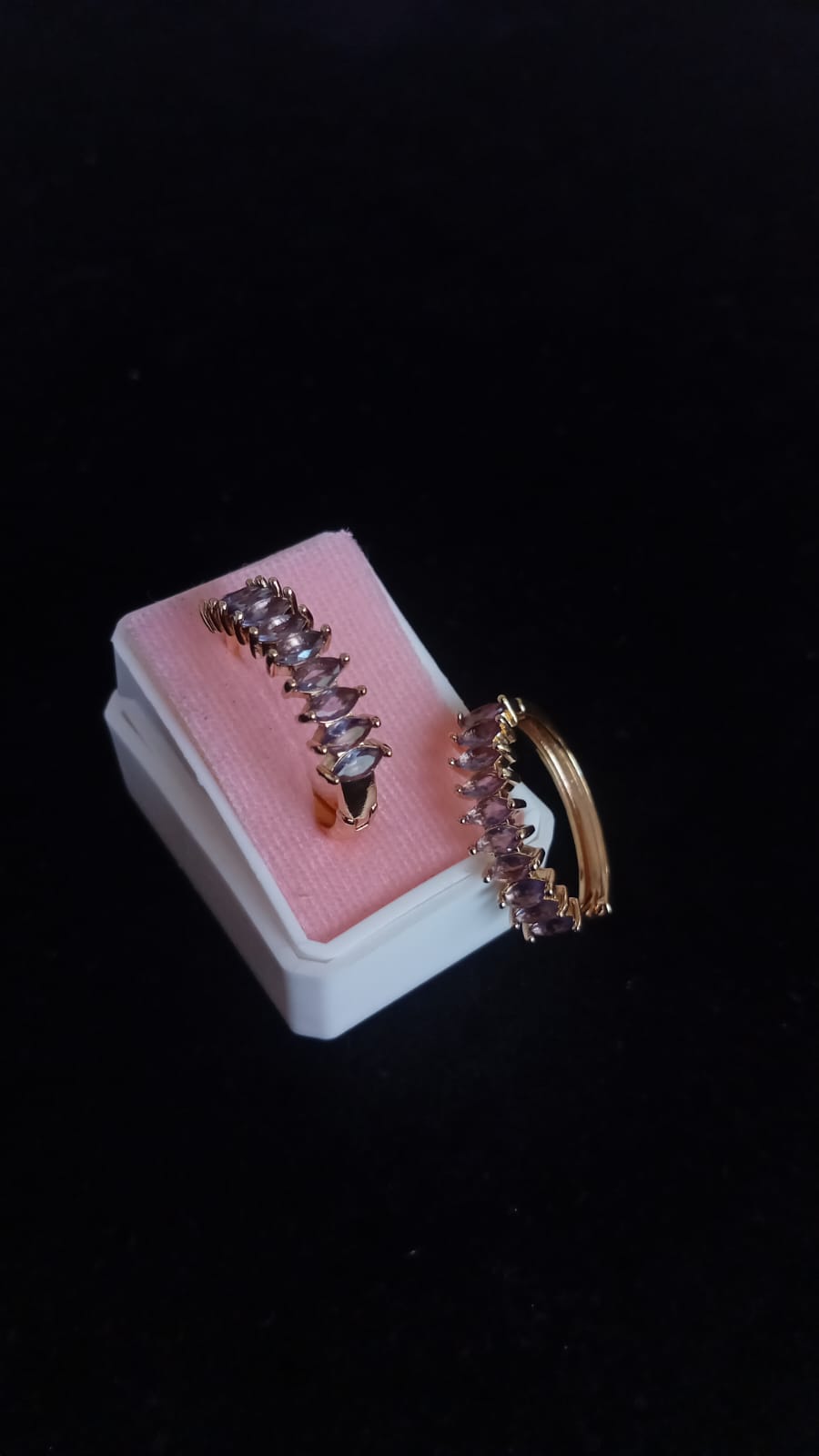 Arracada zirconia oro laminado