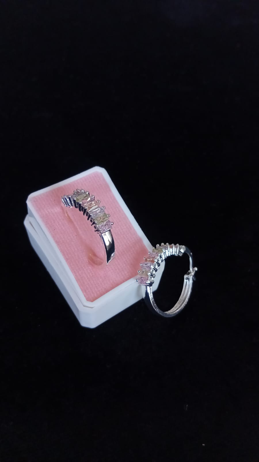 Arracada zirconia oro laminado