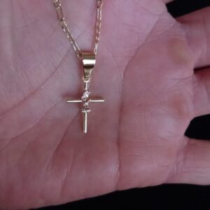 Cruz chica oro laminado
