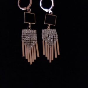Arete largo oro laminado
