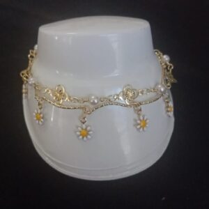 Pulsera delgada tipo ojo turco oro laminado