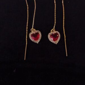 Arete largo oro laminado