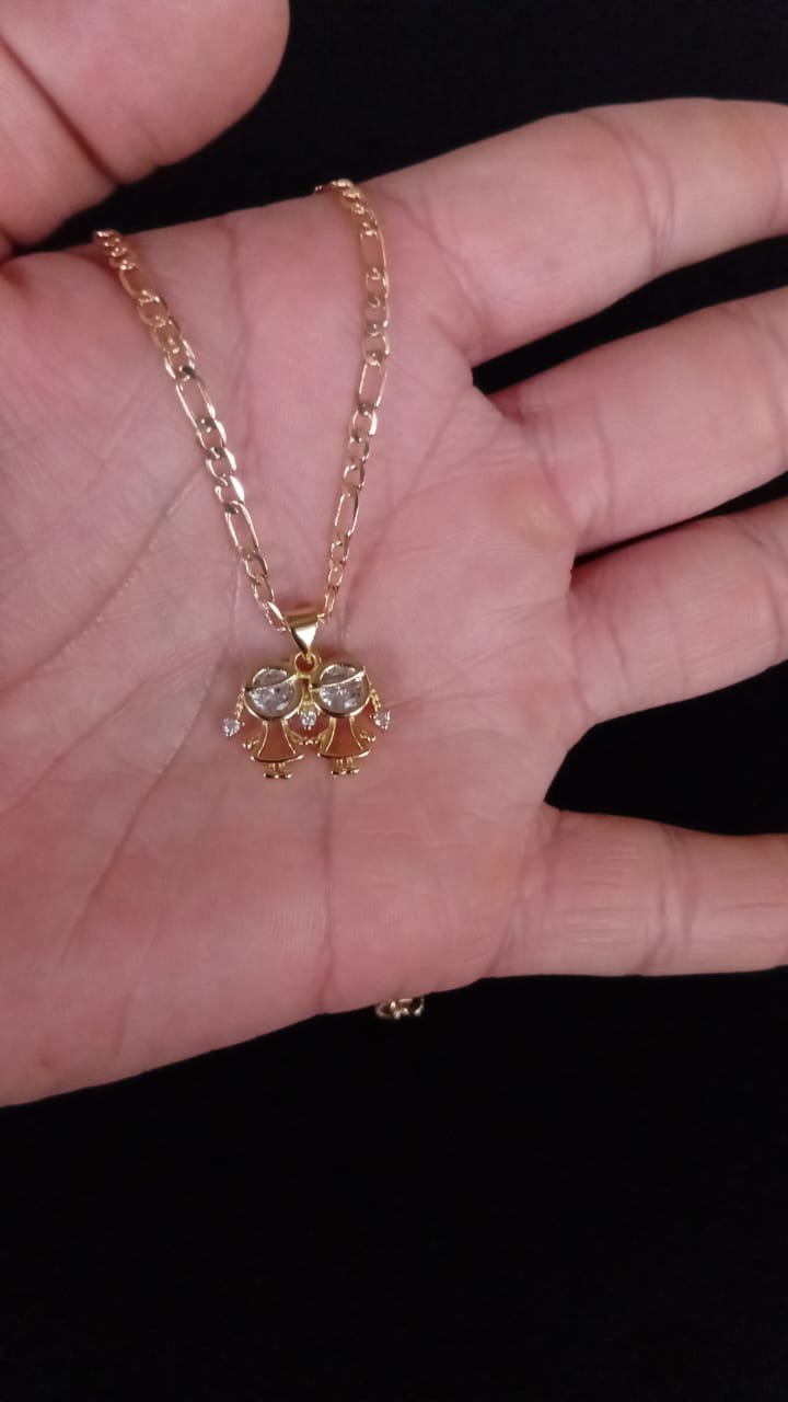 Dije niñ@s oro laminado