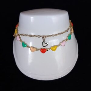 Pulsera delgada tipo ojo turco oro laminado