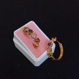 Arracada zirconia oro laminado