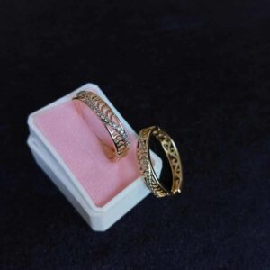 Arracada zirconia oro laminado