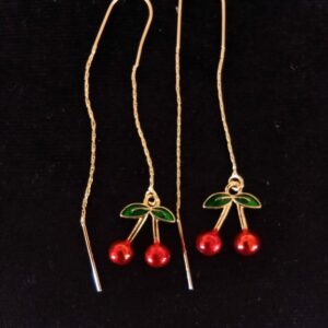 Arete largo oro laminado