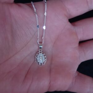 Medalla zirconia oro laminado