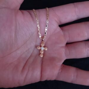Cruz chica oro laminado