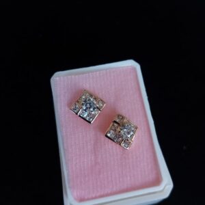 Arete poste mariposa oro laminado