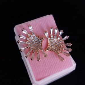 Arete poste mariposa oro laminado