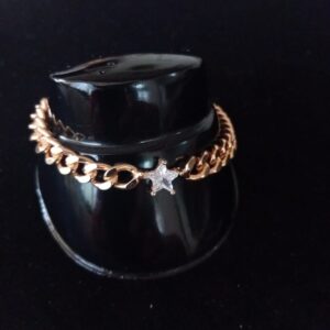 Pulsera gruesa oro laminado