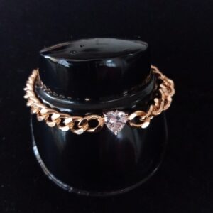 Pulsera gruesa oro laminado