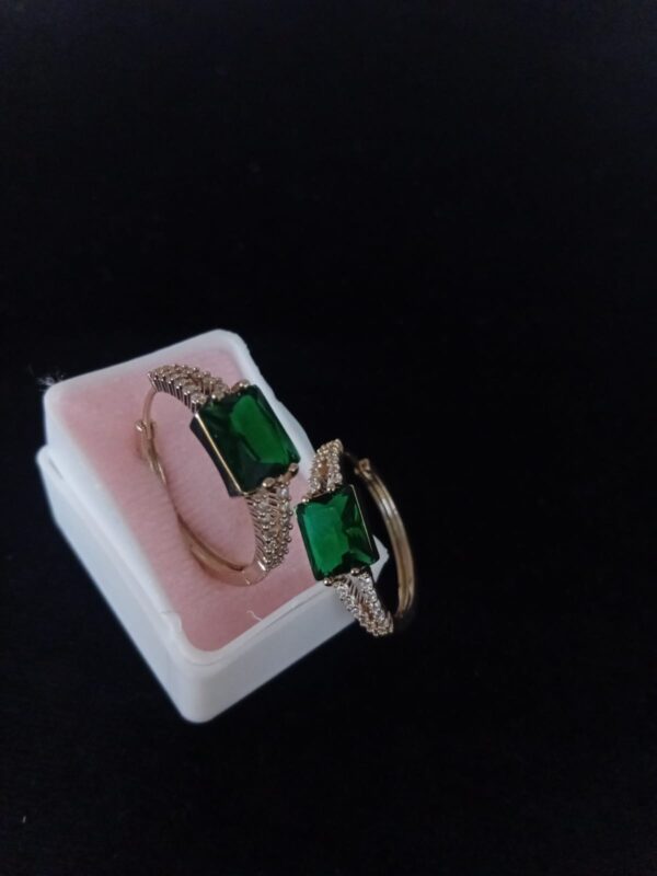 Arracada zirconia oro laminado