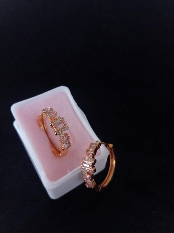 Arracada zirconia oro laminado