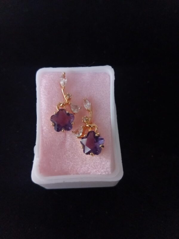 Arete poste mariposa oro laminado