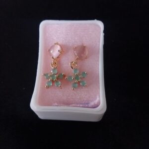 Arete poste mariposa oro laminado