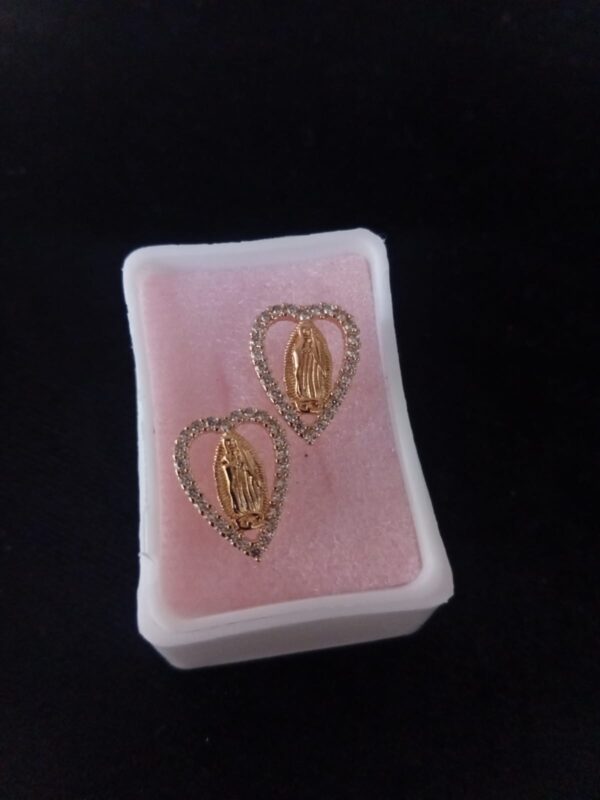 Arete poste mariposa oro laminado