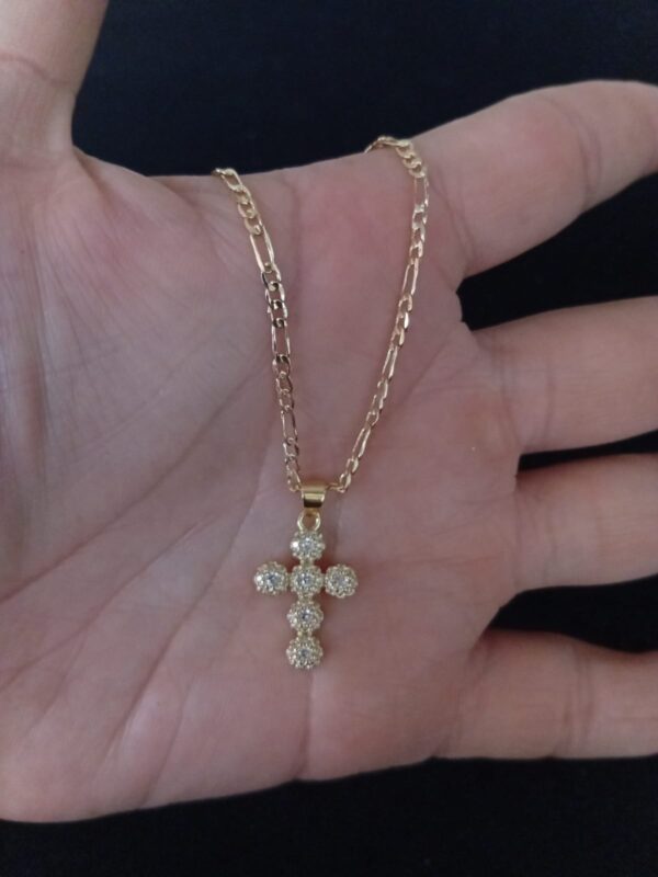 Cruz chica oro laminado