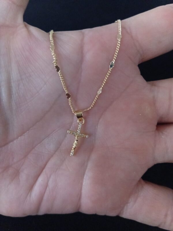 Cruz chica oro laminado