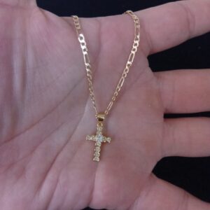 Cruz chica oro laminado