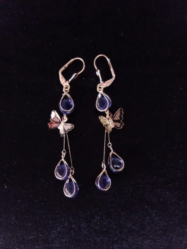 Arete largo oro laminado