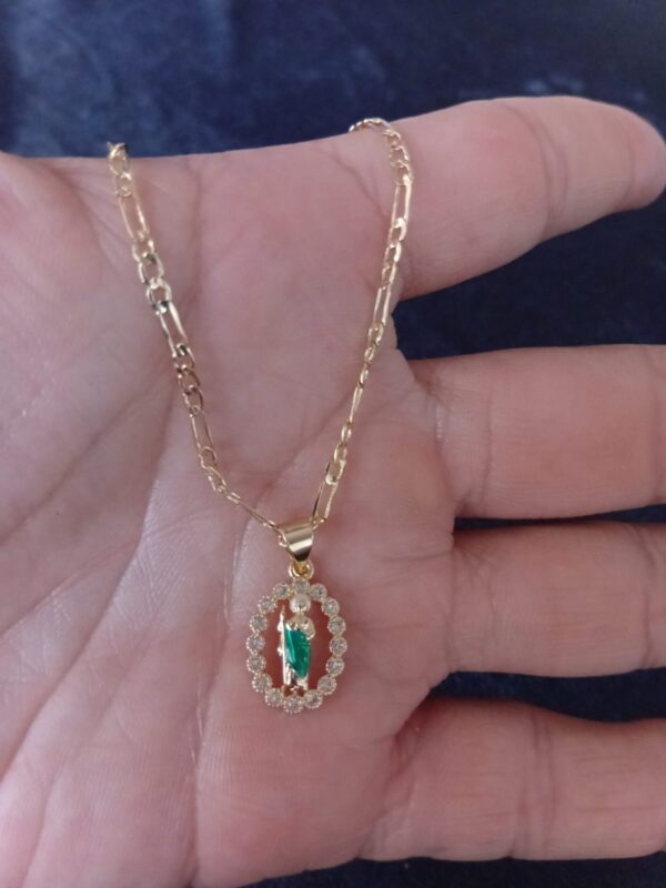 Medalla zirconia oro laminado