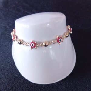 Pulsera ojo turco oro laminado