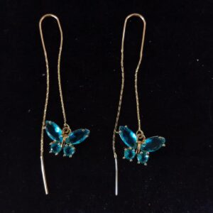 Arete largo oro laminado