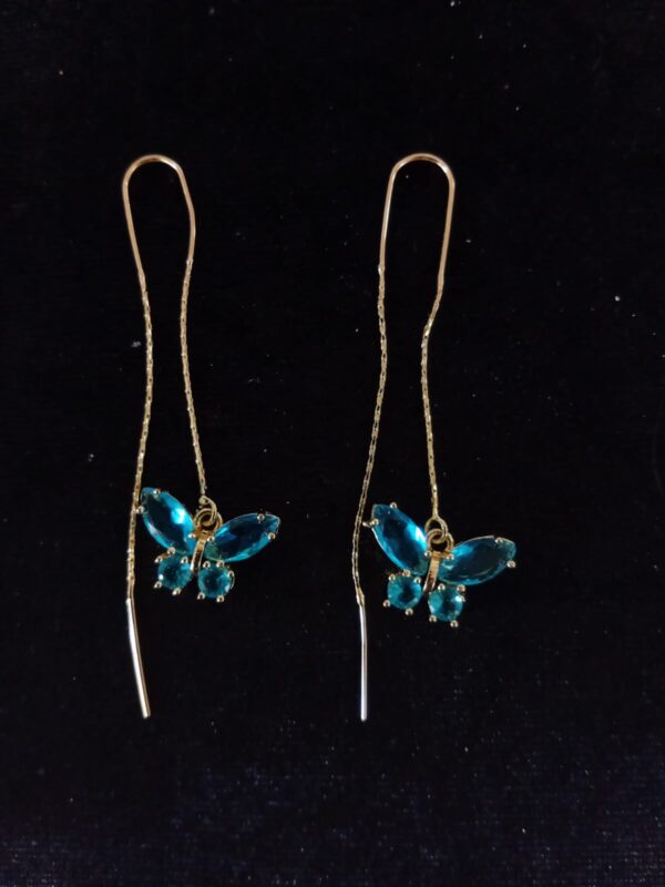 Arete largo oro laminado