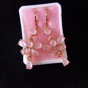 Arete largo caja oro laminado