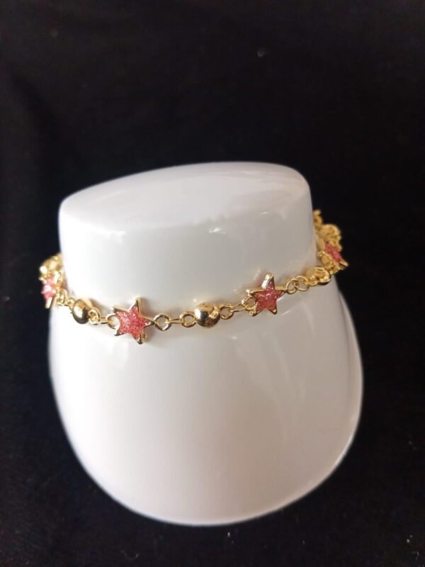 Pulsera ojo turco oro laminado