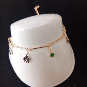 Pulsera ojo turco oro laminado