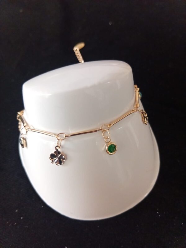Pulsera ojo turco oro laminado