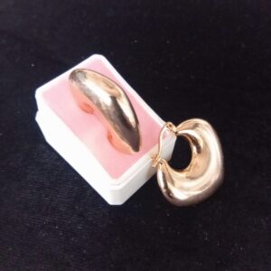 Arete chunky oro laminado