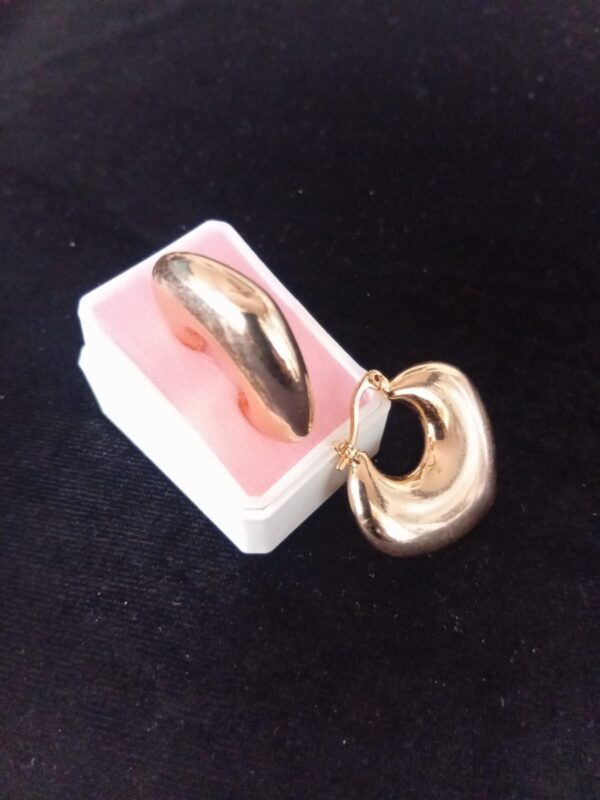 Arete chunky oro laminado