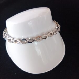 Pulsera zirconia oro laminado